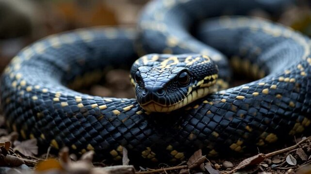 Close-up of a Black-headed Python in its Natural Habitat