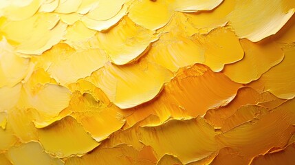 Abstract textured yellow oil painting background