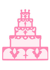 wedding cake vector illustration