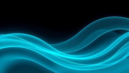 Fototapeta premium Ethereal blue wave abstract smoke background