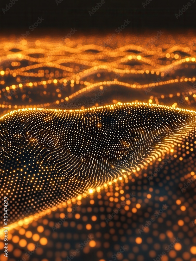 Aufkleber dots and lines of network connections. futuristic background. 3d model.