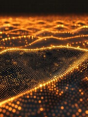 Dots and lines of network connections. Futuristic background. 3d model.