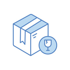 Fragile vector icon 