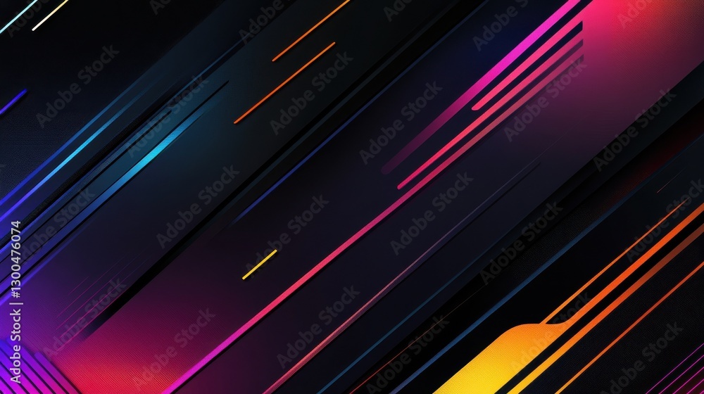 Poster dark deep black dynamic abstract vector background with diagonal lines. modern creative premium grad