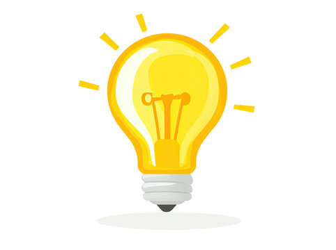 recommend clip art: 3D light bulb icon isolated on a white background, an idea concept symbol