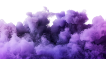 purple abstract smoke isolated on white background