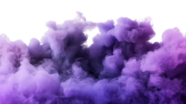 purple abstract smoke isolated on white background