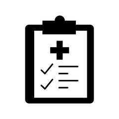 Fototapeta premium Medical chart glyph icon