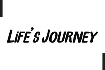 Life’s Journey Travel Quote Modern Text Typography