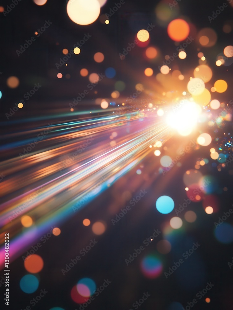 Poster prism light leak texture for photo overlay and effect, lens flare in abstract background, bokeh effe
