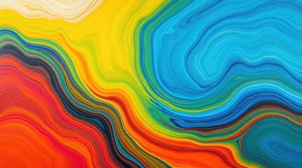 Obraz premium Colorful Abstract Fluid Art Background with Swirling Waves Texture