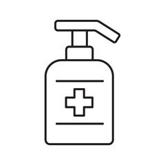 Hand sanitizer line icon