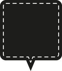 black dotted speech bubble