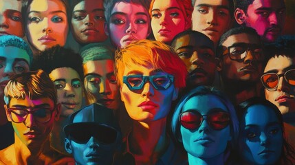 A network of interconnected people, each with their own colorful avatar