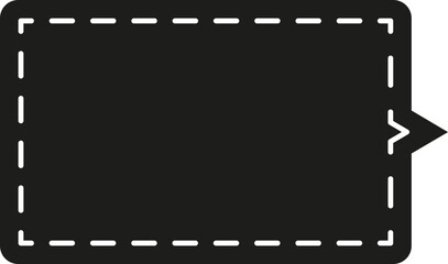 black dotted speech bubble