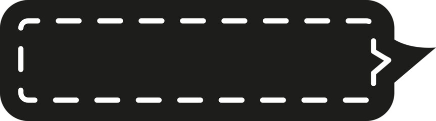 black dotted speech bubble