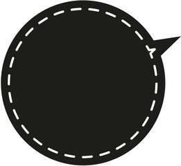 Fototapeta premium black dotted speech bubble