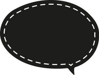 Fototapeta premium black dotted speech bubble