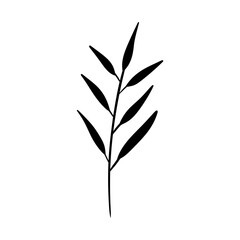 leaf silhouette vector symbol icon design.