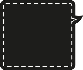 black dotted speech bubble