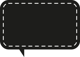 black dotted speech bubble