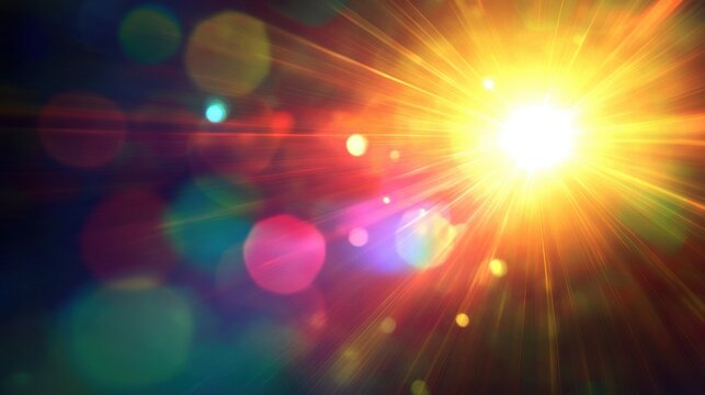 lens flare effect on black background abstract sun burst sunflare for screen mode using sunflares nature abstract rainbow colourful backdrop blinking sun burst lens flare optical rays