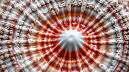 Giant clam texture macro. Beautiful sea shell textured close-up