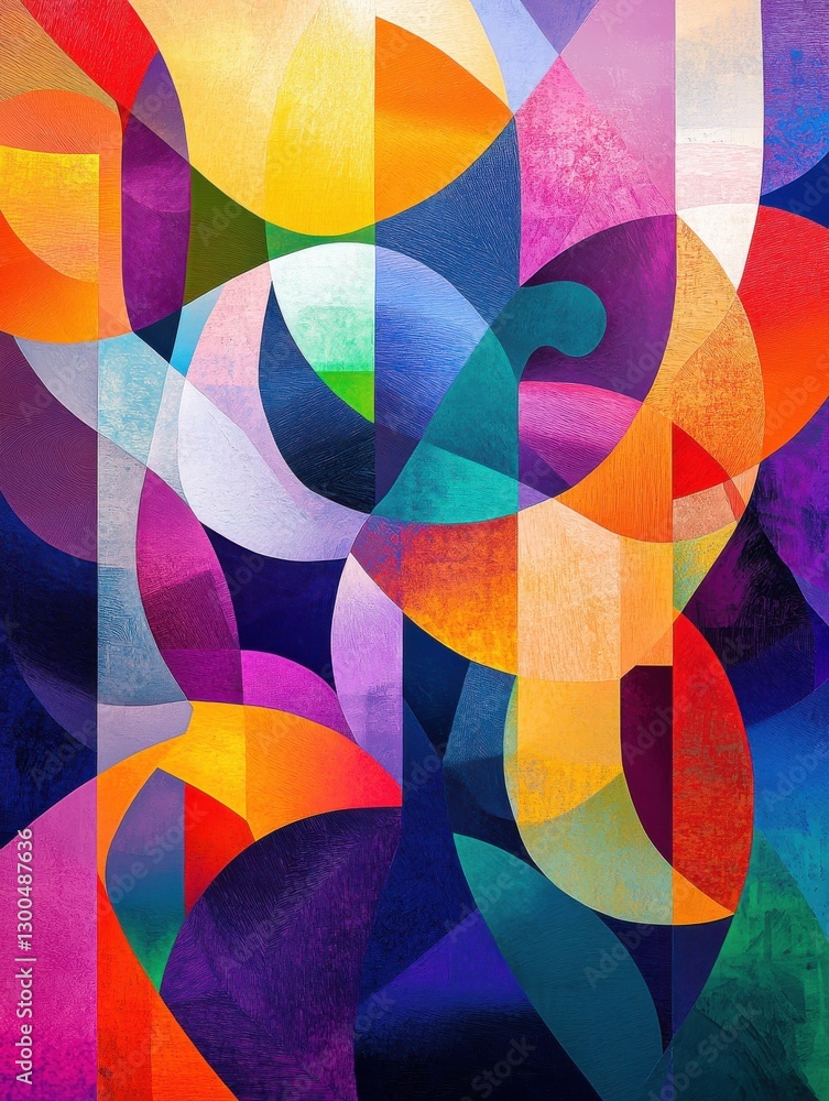Poster vibrant abstract textures a colorful exploration of geometric forms and dynamic patterns in contempo