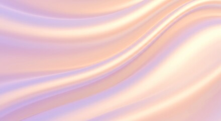 Obraz premium Iridescent Waves Silk Fabric Peach Lavender Cream Pastel Tones Ethereal Flowing