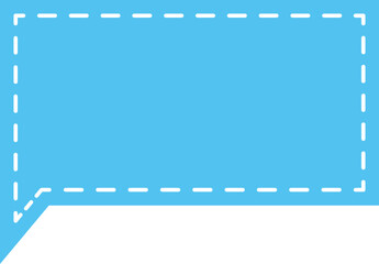 Fototapeta premium blue dotted speech bubble