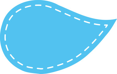 Fototapeta premium blue dotted speech bubble