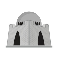 Mazar e Quaid vector illustration. Pakistan national flag. Quaid e Azam mausoleum, Quaid e Azam Mizar and Tomb