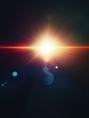 Fototapeta premium A dark wallpaper with a lens flare theme.