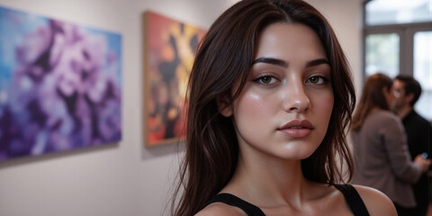 A blockchain-powered digital art gallery, where users can purchase, sell, and authenticate artwork in a decentralized space. The abstract Mocha