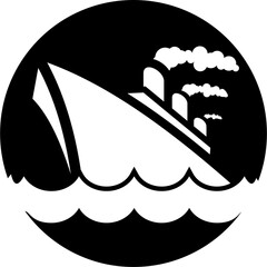 cruise ship Logo Template vector icon design