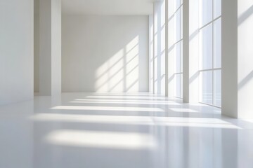 Obraz premium 3d light white background featuring soft shadows and dynamic angles creating an illusion of depth and space perfect for modern design applications