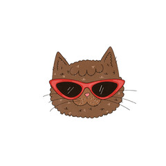 Cat with glasses 