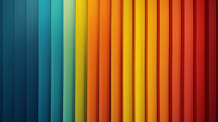 Obraz premium A vibrant rainbow of colors painted on the wall, each vertical line representing a different hue, creating a striking and artistic design.