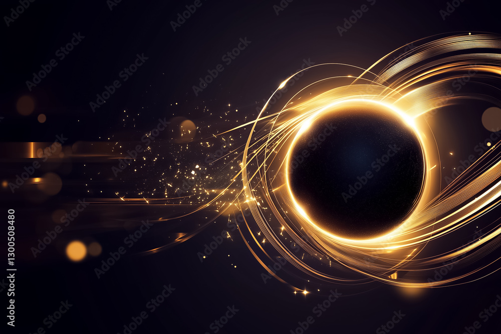 Poster this captivating geometric representation illustrates the powerful moment of a solar eclipse, showca