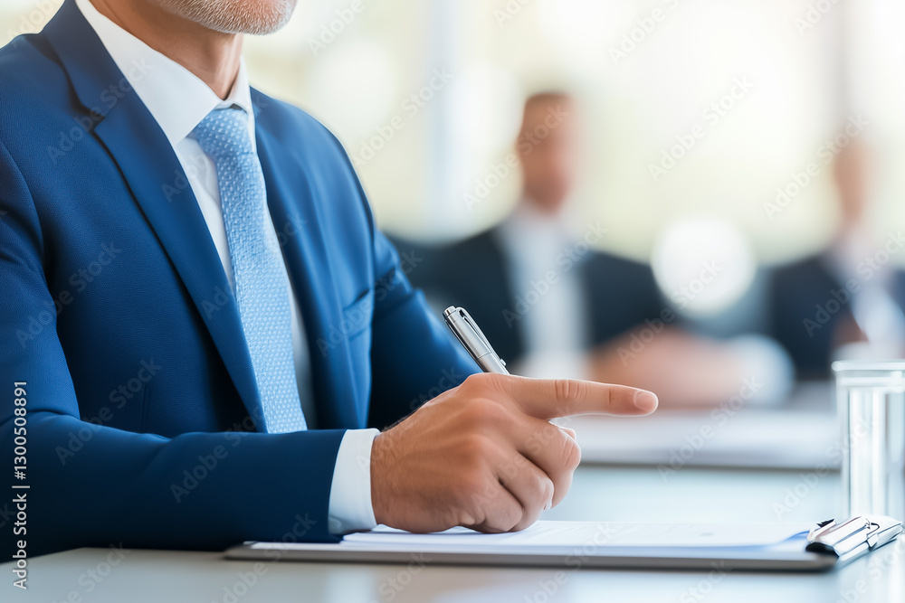 Poster participants engage in discussions and take notes at a dynamic business conference with insightful k