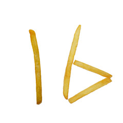 Creative Potato Fries Numbers 1 to 31 for Fun Calendar Design