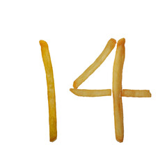 Creative Potato Fries Numbers 1 to 31 for Fun Calendar Design