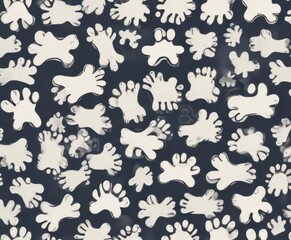 Dog Bone vector dog paw doodle Seamless pattern isolated wallpaper background ,  doodle style,  animal print,  canine bone art seamless