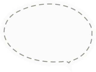 dashed, speech, bubble