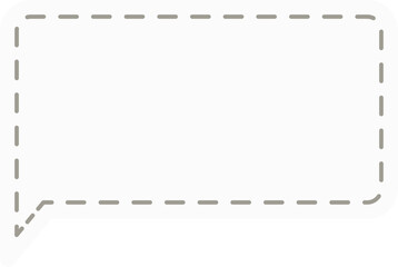 dashed, speech, bubble