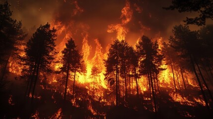 the weather conditions, like high winds or dry conditions, make forest fires more dangerous.