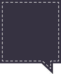 dashed, speech, bubble