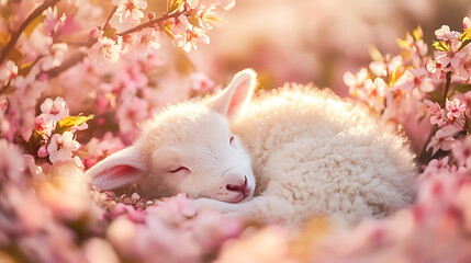 Easter family decoration ideas blooming orchard nature photography serene environment warm light concept