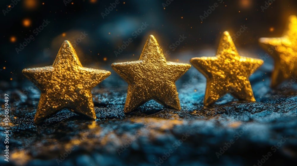 Poster feedback system that motivates users to rate services with five stars and leave comments that influe