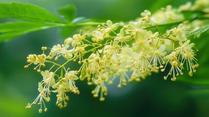the tiny, almost hidden flowers of the rain tree that bloom subtly during the rainy season